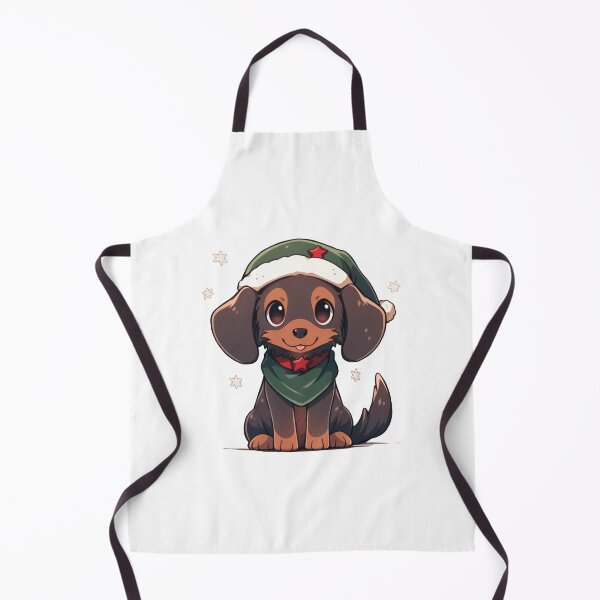 Item preview, Cute Kawaii Happy Dachshund Dog Che Dressed Elf Doggy designed and sold by CozyKawaiiArt.