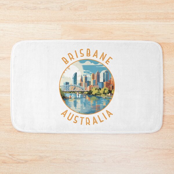 Item preview, Brisbane Australia Retro Distressed Circle designed and sold by KrisSidDesigns.
