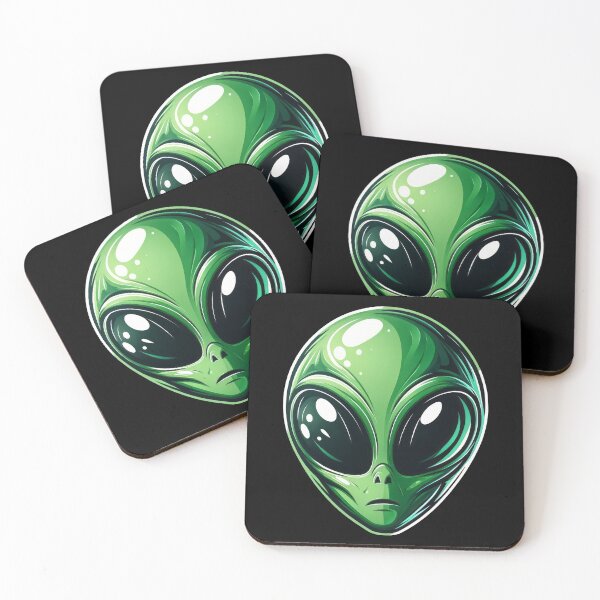 Item preview, Emerald Green Alien Head designed and sold by psychcyberpunk.