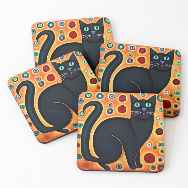 Item preview, Surreal Black Cat designed and sold by Reclining Buddha Cat.
