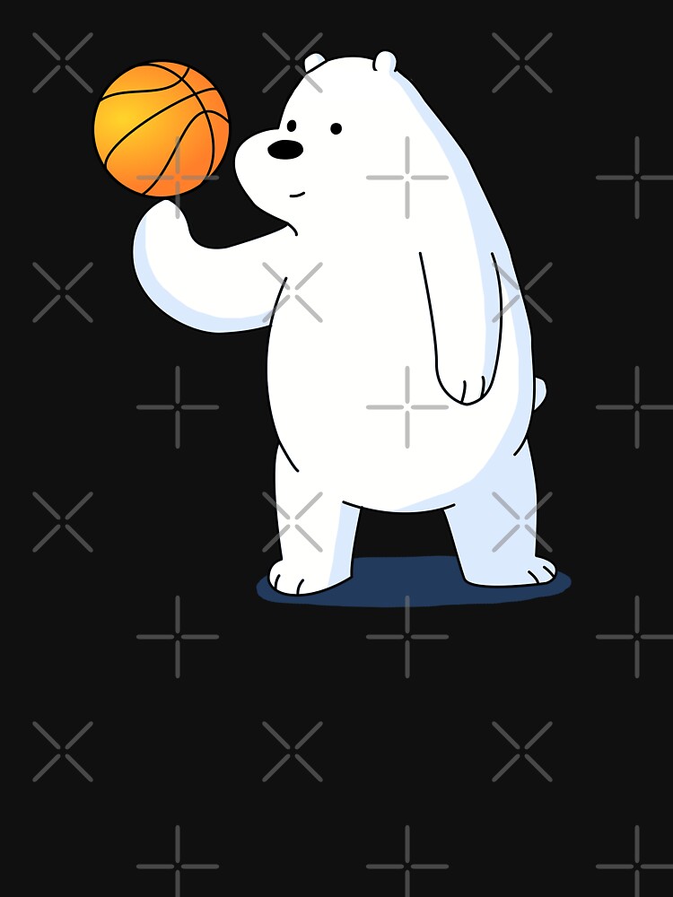 Thumbnail 7 of 7, Essential T-Shirt, We bare bears Ice bear Basketball Finger Spin designed and sold by kidcartoon.
