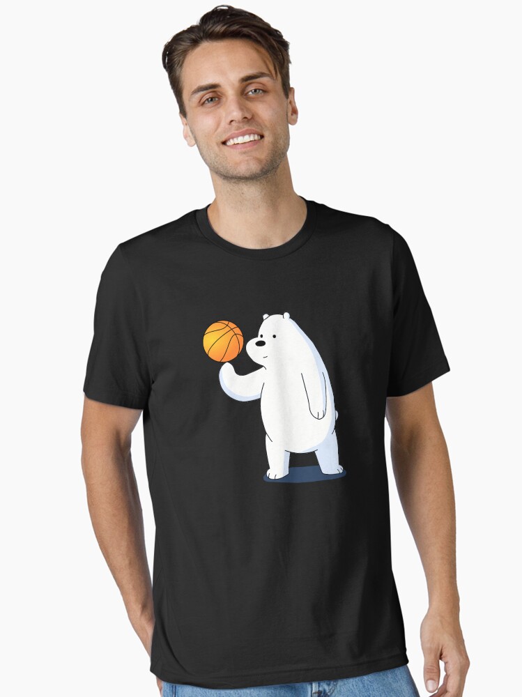 Thumbnail 1 of 7, Essential T-Shirt, We bare bears Ice bear Basketball Finger Spin designed and sold by kidcartoon.