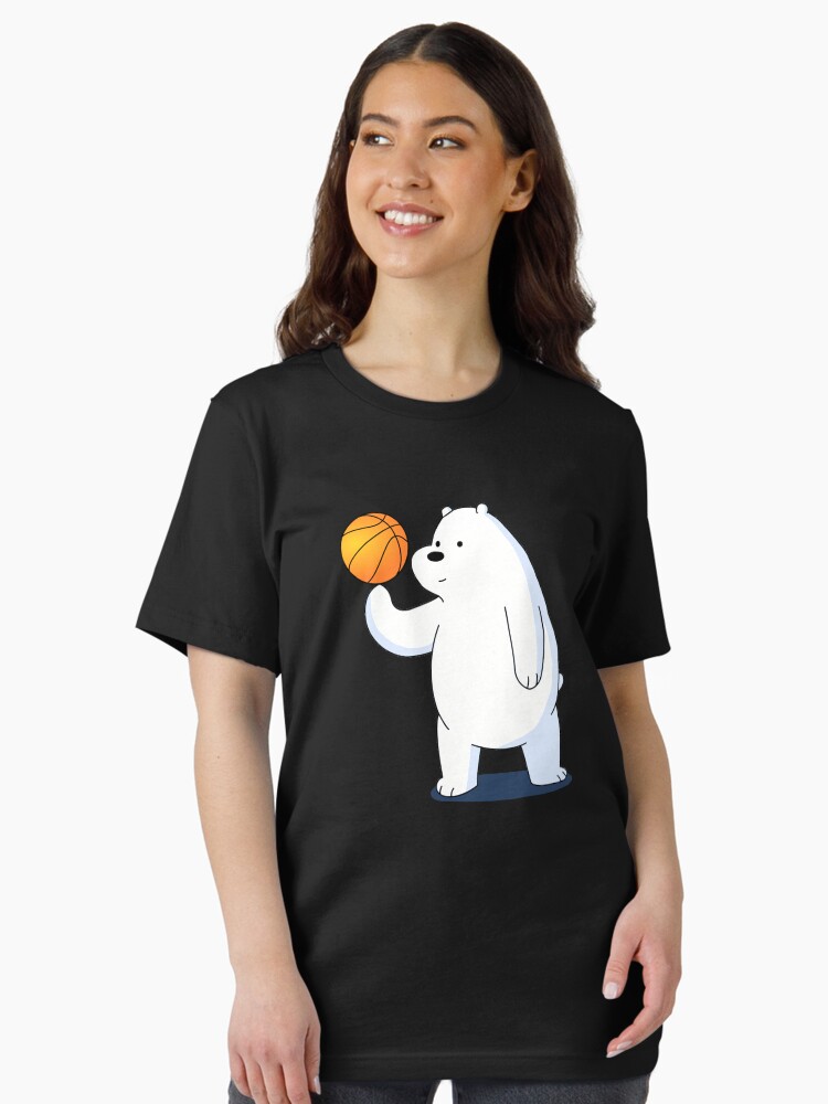 Thumbnail 2 of 7, Essential T-Shirt, We bare bears Ice bear Basketball Finger Spin designed and sold by kidcartoon.
