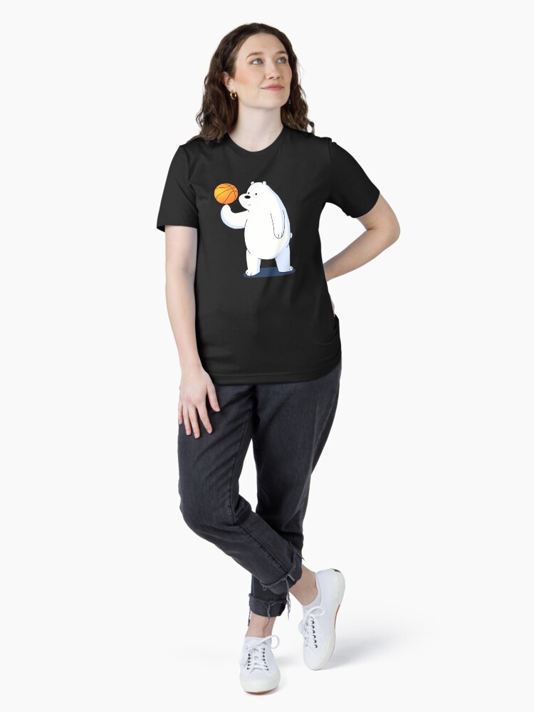 Thumbnail 4 of 7, Essential T-Shirt, We bare bears Ice bear Basketball Finger Spin designed and sold by kidcartoon.