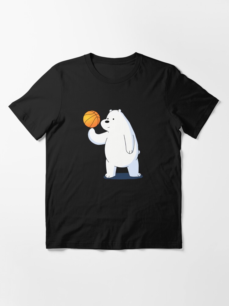 Thumbnail 3 of 7, Essential T-Shirt, We bare bears Ice bear Basketball Finger Spin designed and sold by kidcartoon.