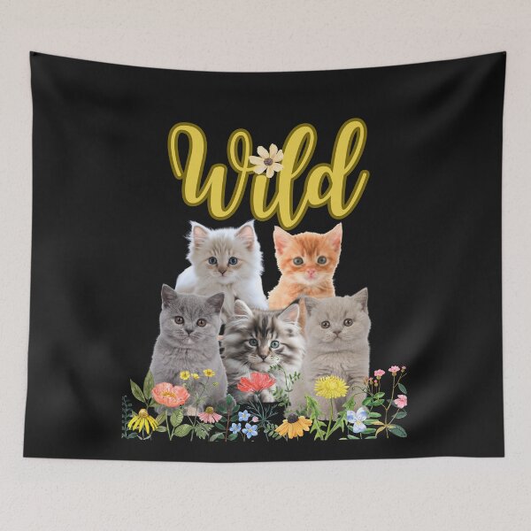 Item preview, Wild- Wildflowers and Kittens  designed and sold by DarlingsTees.