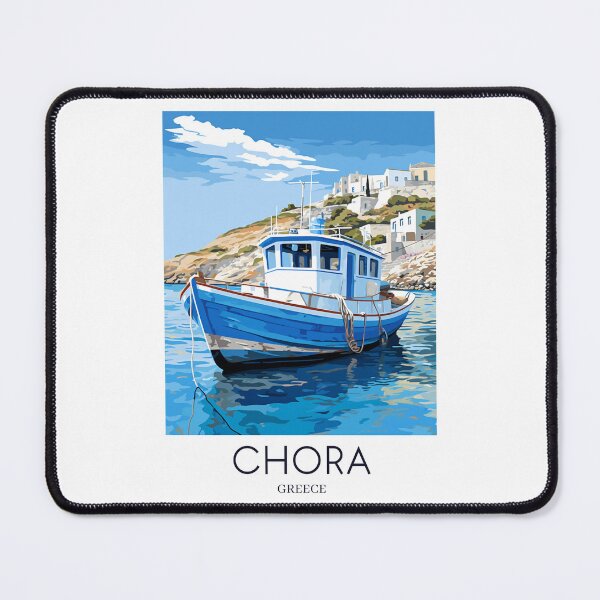 Item preview, A Pop Art Travel Print of Chora Andros Island - Greece designed and sold by StudioRedKoala.