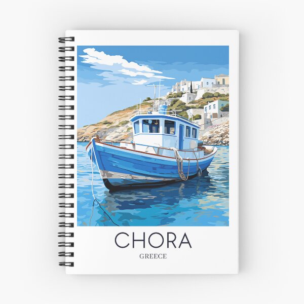 Item preview, A Pop Art Travel Print of Chora Andros Island - Greece designed and sold by StudioRedKoala.