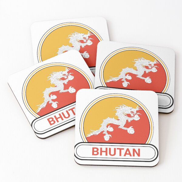 Item preview, Bhutan Country Badge - Bhutan Flag designed and sold by chrisrivait.