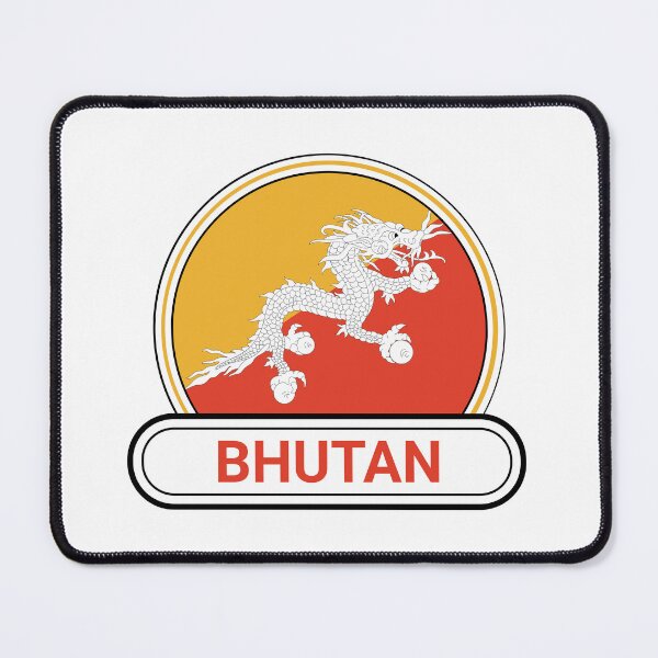 Item preview, Bhutan Country Badge - Bhutan Flag designed and sold by chrisrivait.