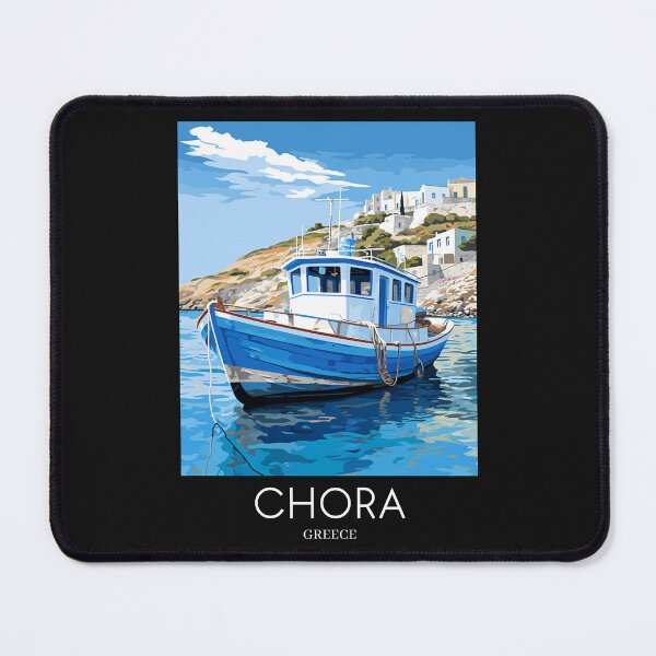 Item preview, A Pop Art Travel Print of Chora Andros Island - Greece designed and sold by StudioRedKoala.