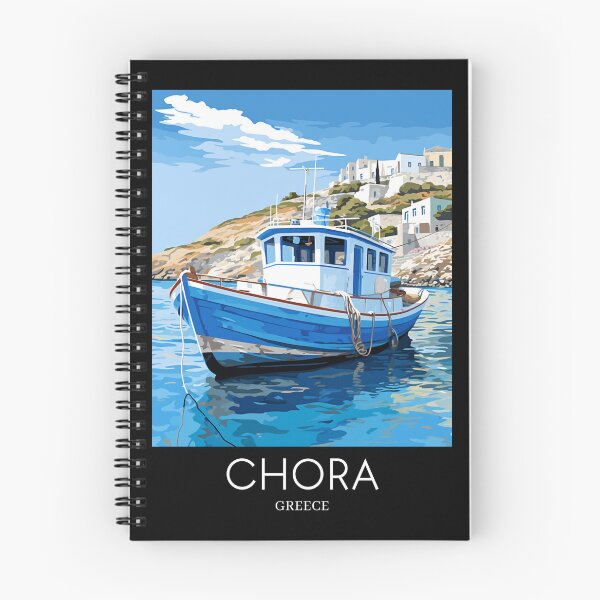 Item preview, A Pop Art Travel Print of Chora Andros Island - Greece designed and sold by StudioRedKoala.
