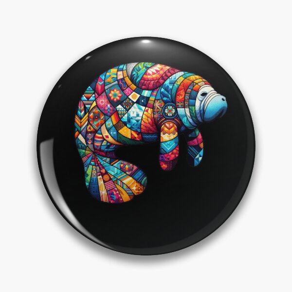 Item preview, Adorable Patchwork Quilt Manatee Design for Sea Life Enthusiasts designed and sold by SandbarTees.