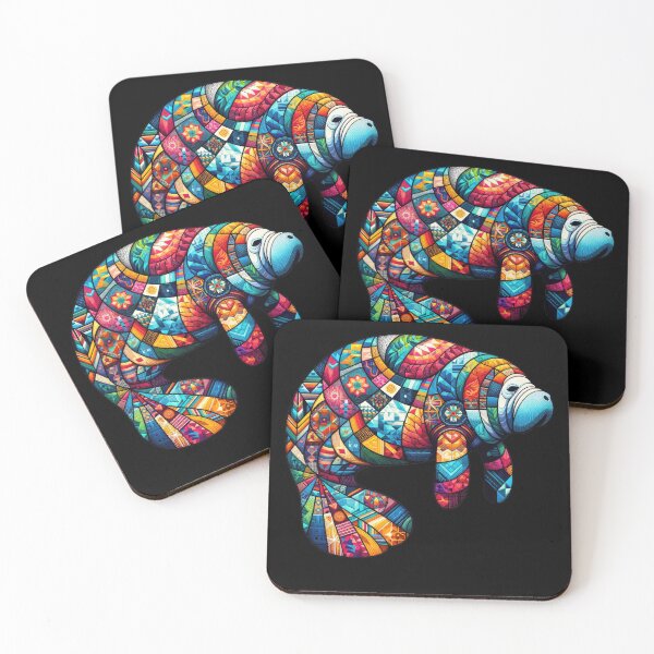 Item preview, Adorable Patchwork Quilt Manatee Design for Sea Life Enthusiasts designed and sold by SandbarTees.