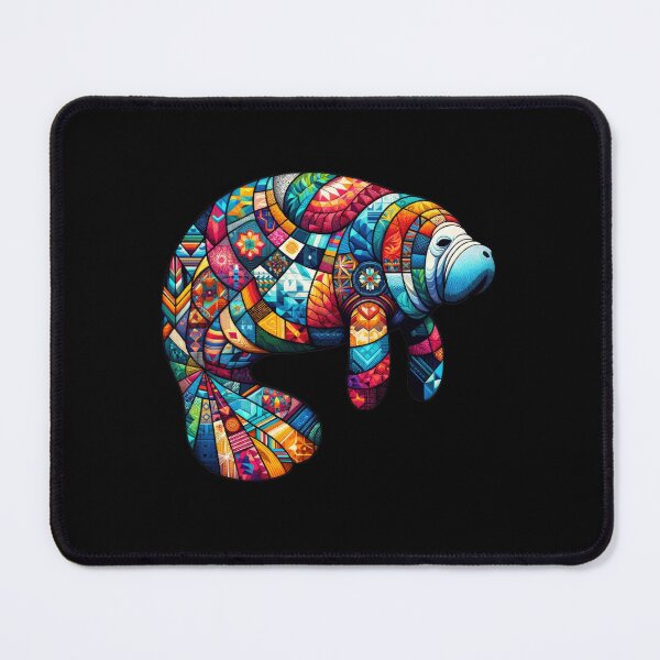 Item preview, Adorable Patchwork Quilt Manatee Design for Sea Life Enthusiasts designed and sold by SandbarTees.