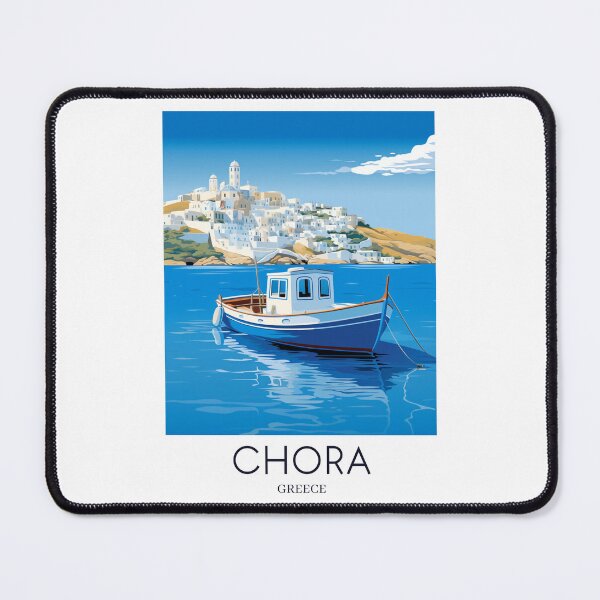 Item preview, A Pop Art Travel Print of Chora Andros Island - Greece designed and sold by StudioRedKoala.