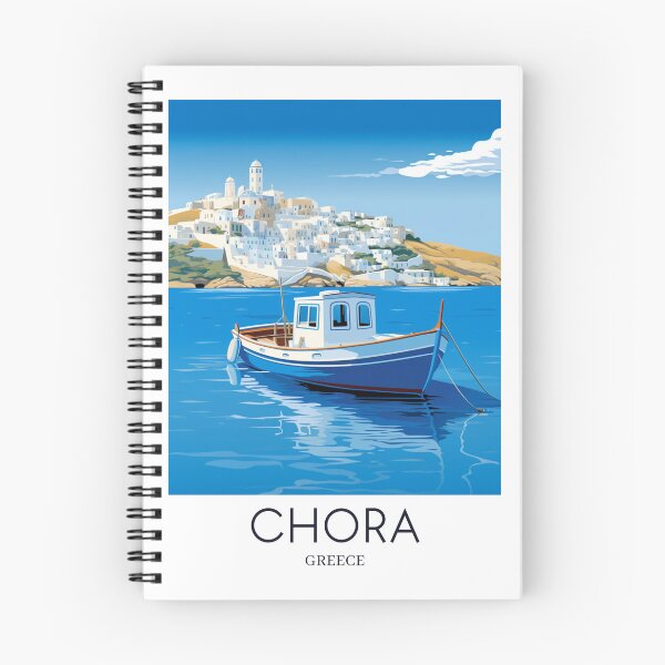 Item preview, A Pop Art Travel Print of Chora Andros Island - Greece designed and sold by StudioRedKoala.