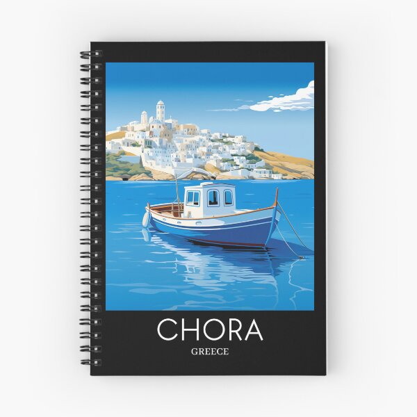 Item preview, A Pop Art Travel Print of Chora Andros Island - Greece designed and sold by StudioRedKoala.