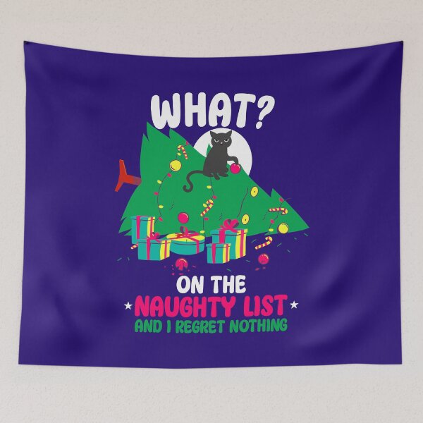 Item preview, Naughty Cat Christmas Tree, Xmas Cat Lover Funny  designed and sold by Porcupine Tees ⭐⭐⭐⭐⭐.