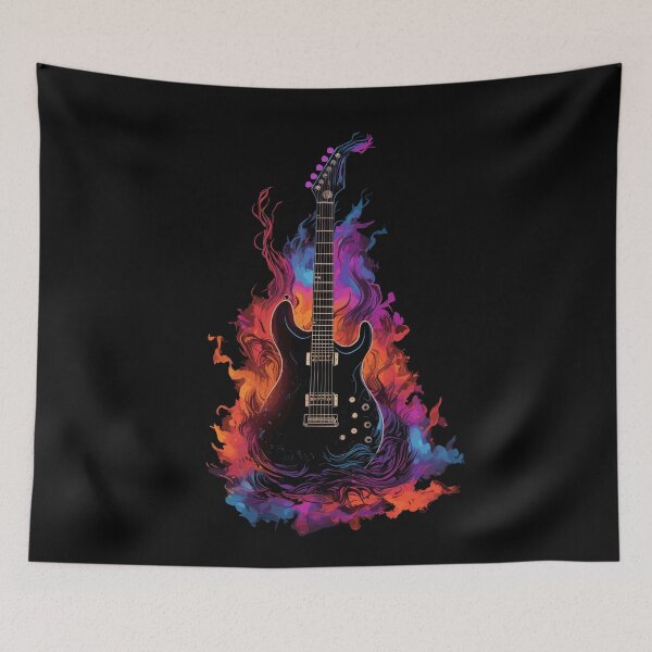 Item preview, Electric Guitar Band Rock Design Glarry Burning Fire Style designed and sold by EternalDelight1.
