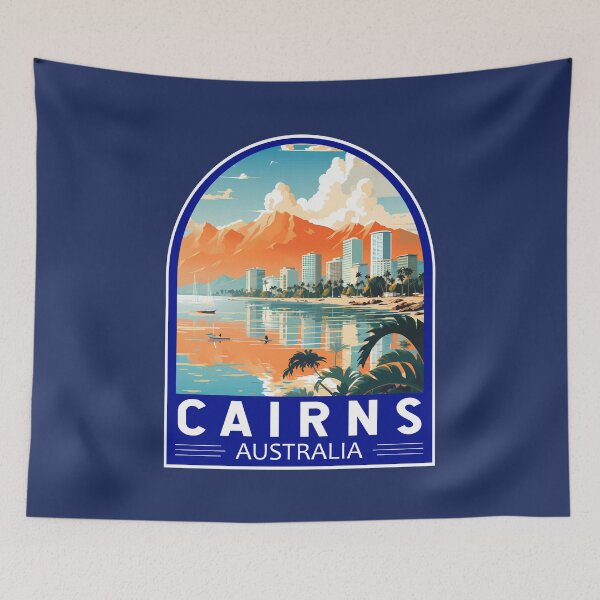 Item preview, Cairns Australia Travel Art Emblem designed and sold by KrisSidDesigns.