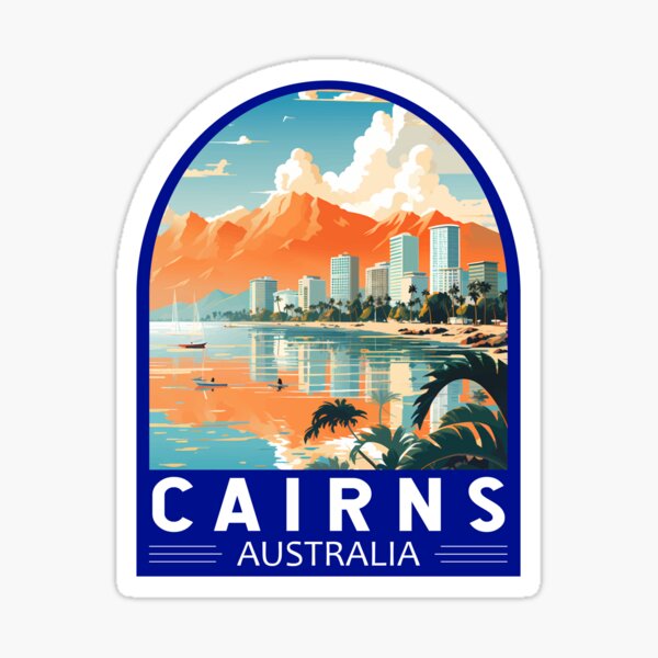 Item preview, Cairns Australia Travel Art Emblem designed and sold by KrisSidDesigns.