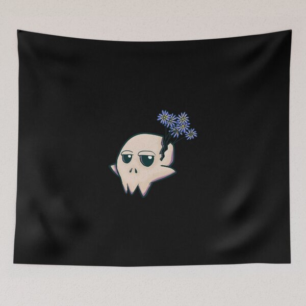 Item preview, Skull with flowers designed and sold by taylustra.
