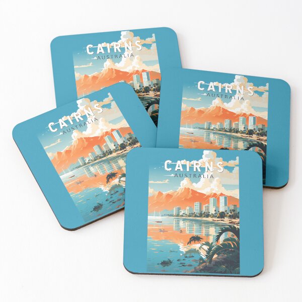 Item preview, Cairns Australia Travel Art Vintage designed and sold by KrisSidDesigns.
