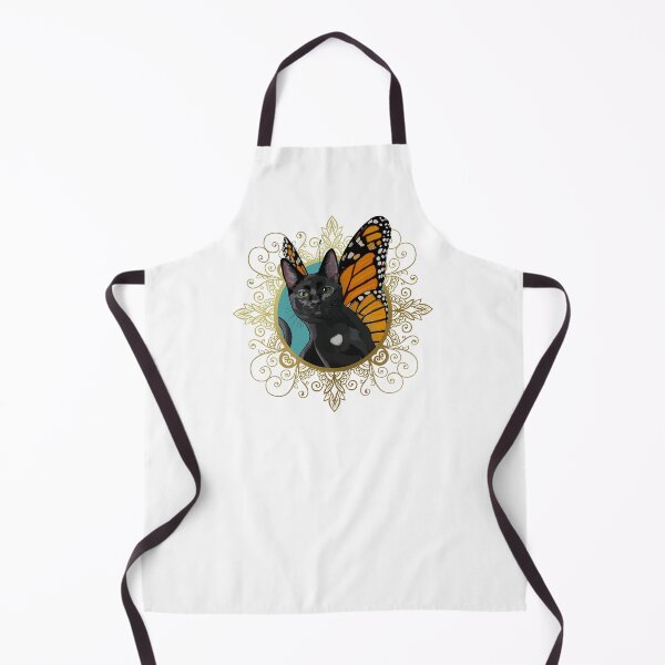 Item preview, Black Monarch Butterfly Cat in Ornate Gold Frame designed and sold by Carleah Unique.