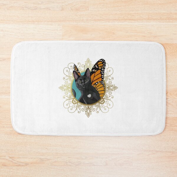 Item preview, Black Monarch Butterfly Cat in Ornate Gold Frame designed and sold by Carleah Unique.