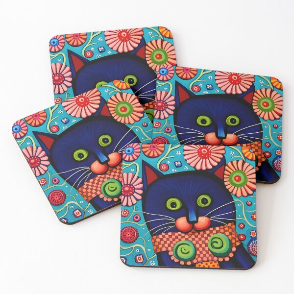 Item preview, Wacky Cat in Flowers designed and sold by Reclining Buddha Cat.