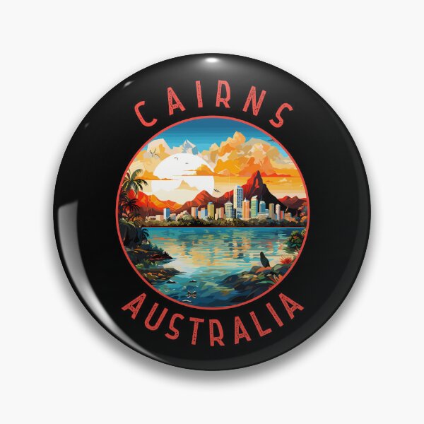 Item preview, Cairns Australia Retro Distressed Circle designed and sold by KrisSidDesigns.
