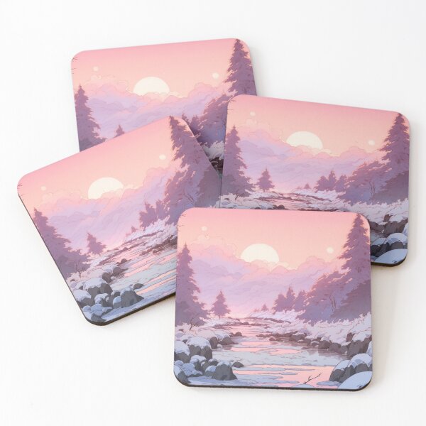 Item preview, 80s Retro Anime Snowy Valley Landscape designed and sold by Animania-AnimeS.