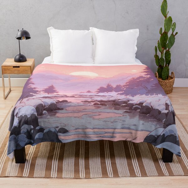 Item preview, 80s Retro Anime Snowy Valley Landscape designed and sold by Animania-AnimeS.