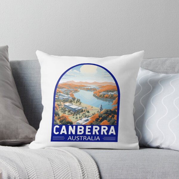 Item preview, Canberra Australia Travel Art Emblem designed and sold by KrisSidDesigns.