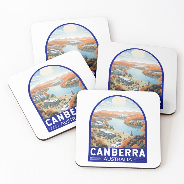 Item preview, Canberra Australia Travel Art Emblem designed and sold by KrisSidDesigns.
