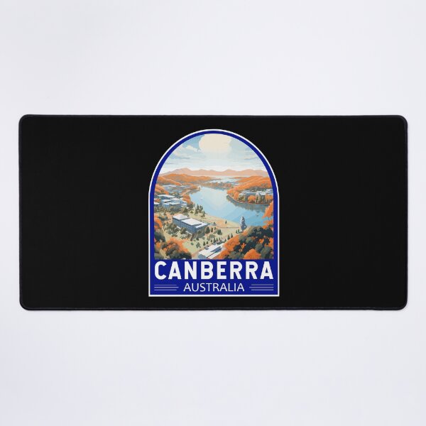 Item preview, Canberra Australia Travel Art Emblem designed and sold by KrisSidDesigns.