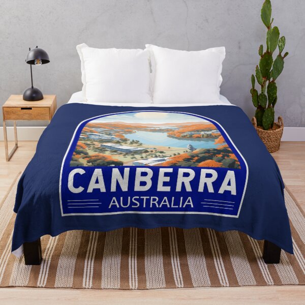 Item preview, Canberra Australia Travel Art Emblem designed and sold by KrisSidDesigns.