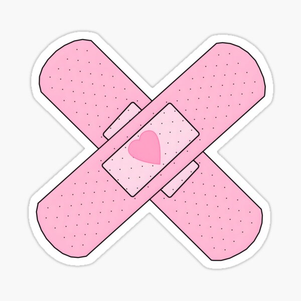 Pink Bandaid Stickers for Sale