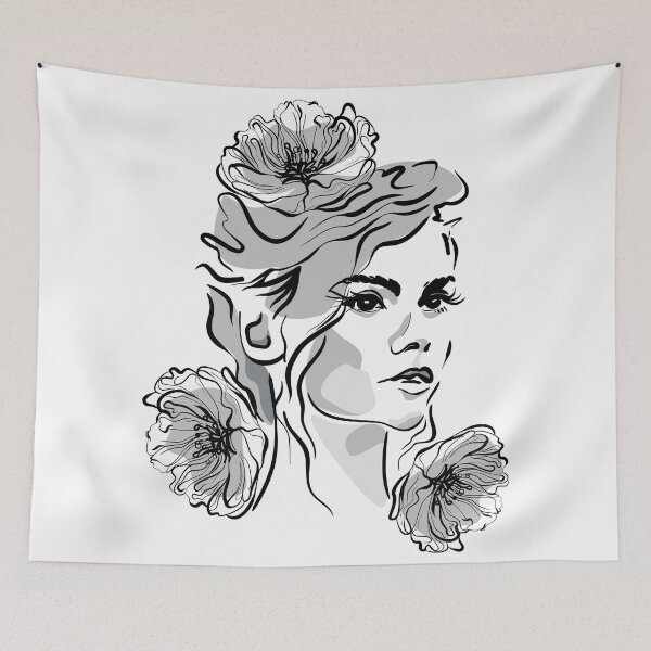 Item preview, Girl with poppy flowers designed and sold by Mashusha-art.