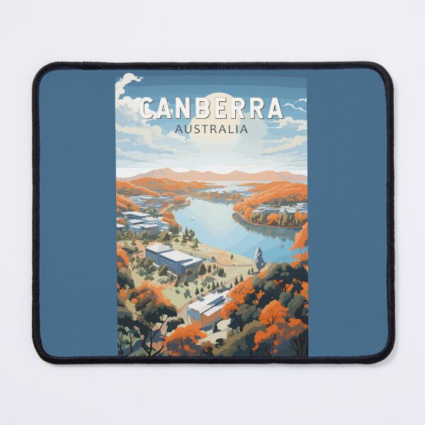Item preview, Canberra Australia Travel Art Vintage designed and sold by KrisSidDesigns.