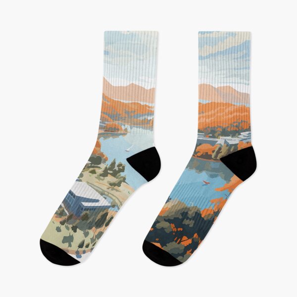 Item preview, Canberra Australia Travel Art Vintage designed and sold by KrisSidDesigns.