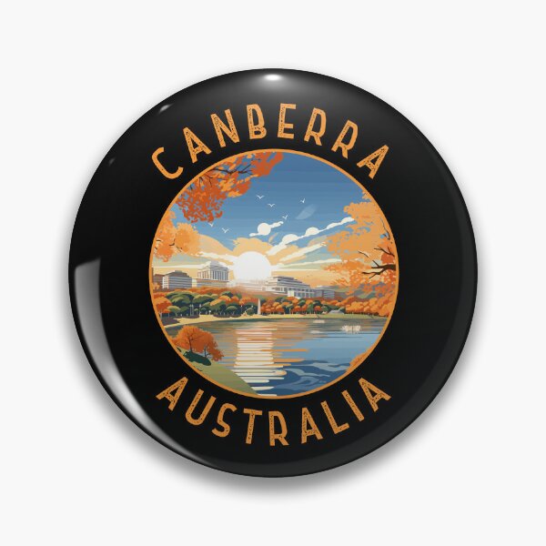 Item preview, Canberra Australia Retro Distressed Circle designed and sold by KrisSidDesigns.