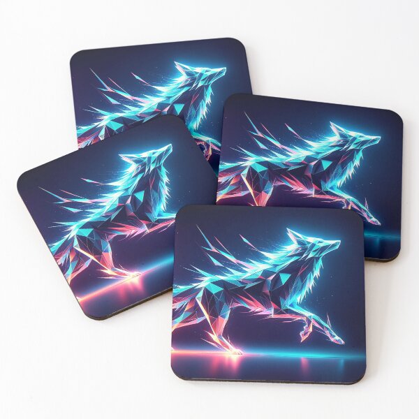 Item preview, Luminous Leap: The Polygonal Wolf designed and sold by Nick Seidel.