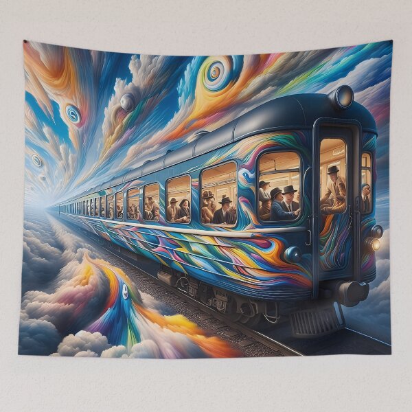 Item preview, Chromatic Voyage: The Surrealist Express designed and sold by AI-Only Creations.