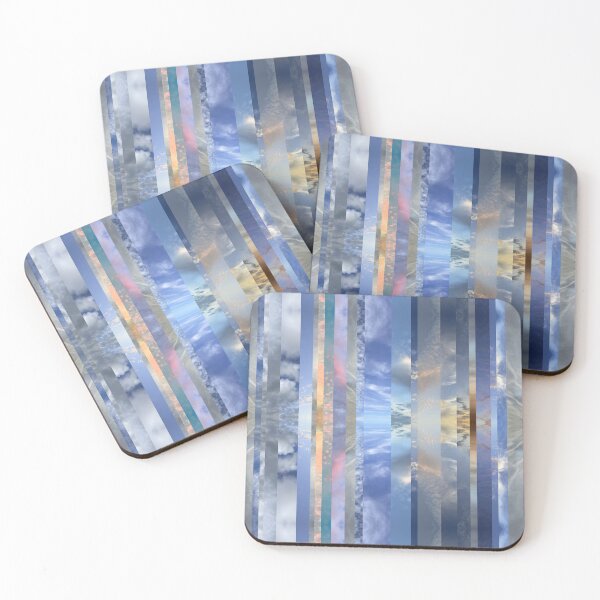 Item preview, Sky Photos Mirroed Stripes - Sunset to Sunrise - Large Scale Abstract Clouds in Blue, Gray, White, Orange, Lavender designed and sold by SageFolio.