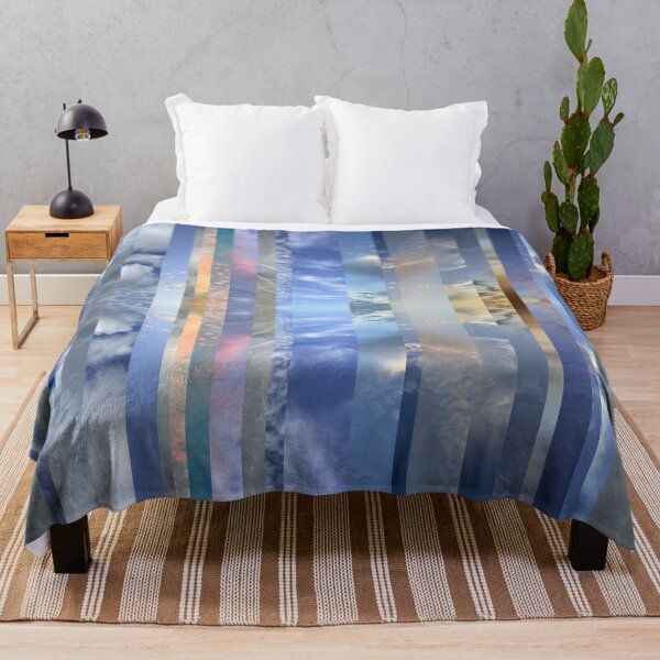Item preview, Sky Photos Mirroed Stripes - Sunset to Sunrise - Large Scale Abstract Clouds in Blue, Gray, White, Orange, Lavender designed and sold by SageFolio.