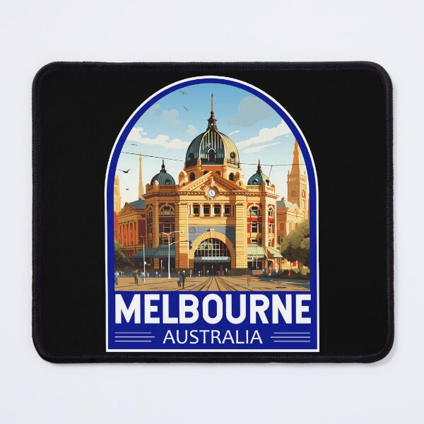 Item preview, Melbourne Australia Travel Art Emblem designed and sold by KrisSidDesigns.