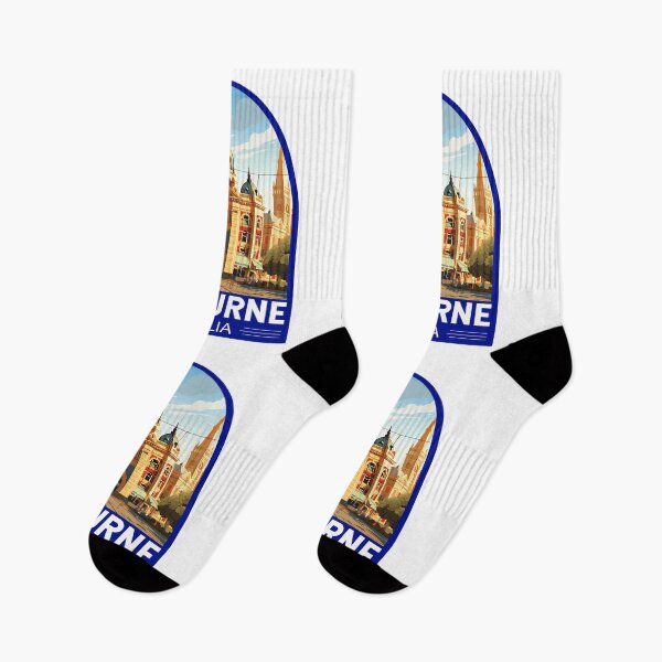 Item preview, Melbourne Australia Travel Art Emblem designed and sold by KrisSidDesigns.