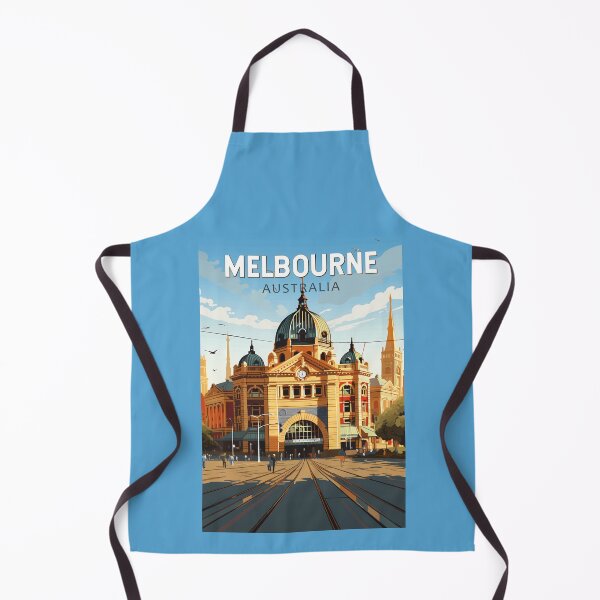 Item preview, Melbourne Australia Travel Art Vintage designed and sold by KrisSidDesigns.